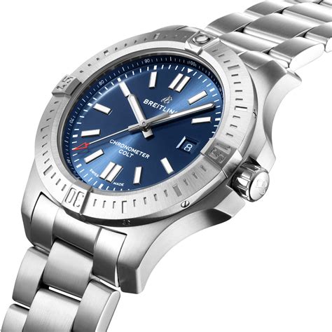 breitling colt 44 automatic blue replica|breitling colt automatic for sale.